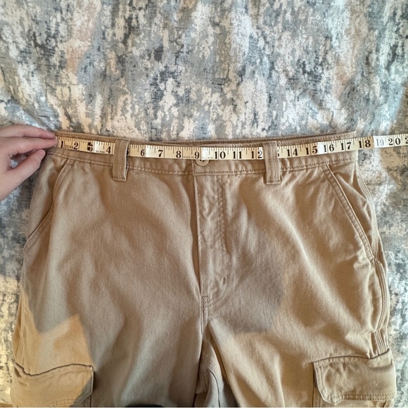 Aritzia TNA Corbett Cargo Pant Size 12 Tan Loose Baggy Wide Leg 90s Y2K Utility - Picture 13 of 16